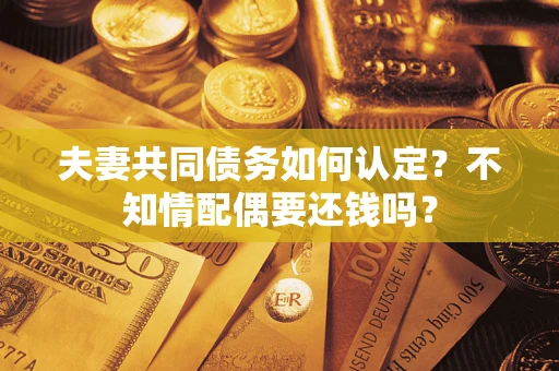 济南夫妻共同债务如何认定？不知情配偶要还钱吗？