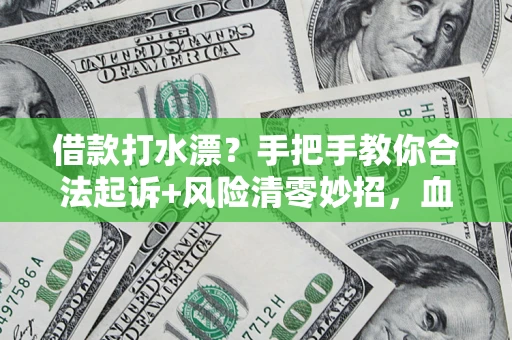 济南借款打水漂？手把手教你合法起诉+风险清零妙招，血泪教训换来的干货！